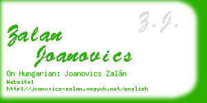 zalan joanovics business card
